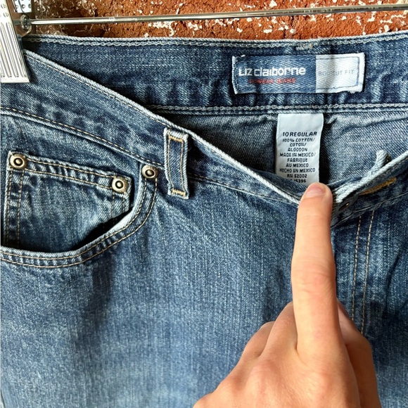 90s Liz Claiborne Medium Wash High Rise Bootcut Jeans - Picture 4 of 6